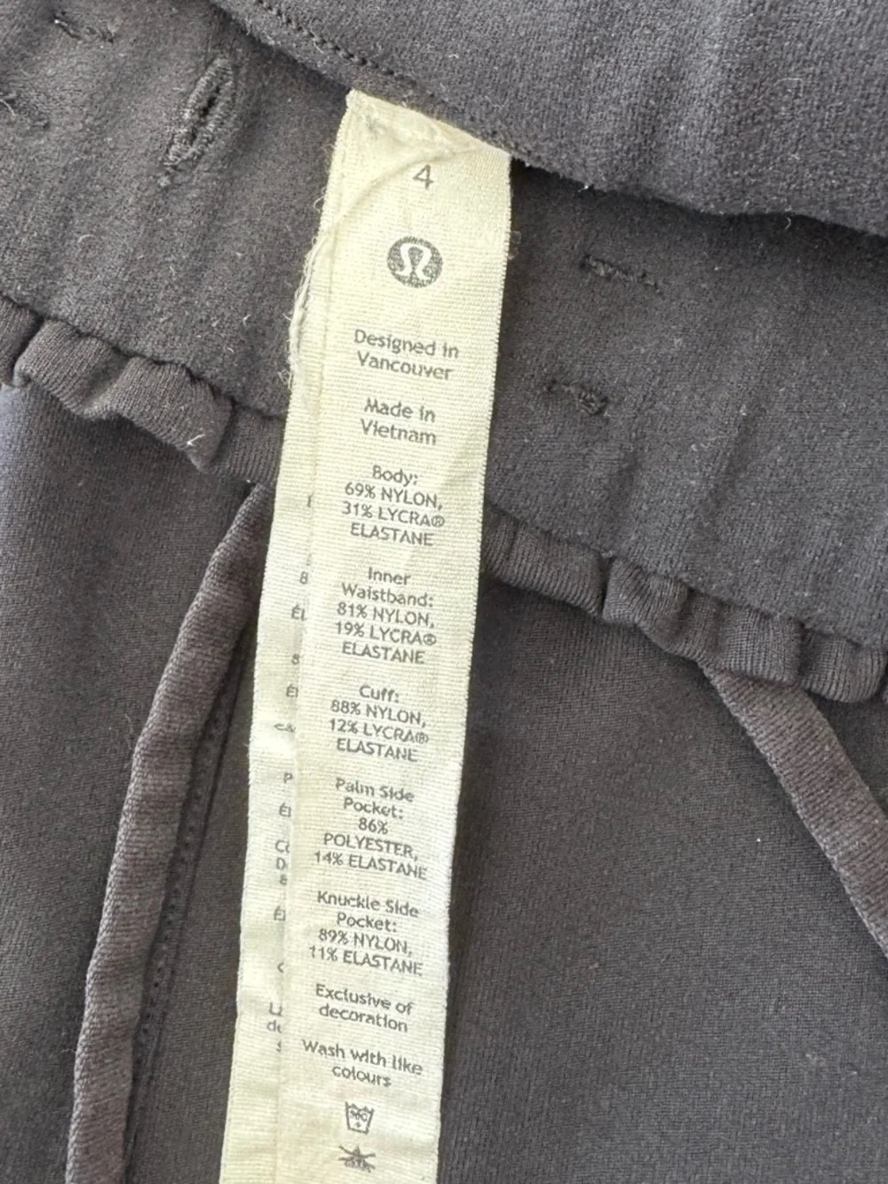 Lululemon Keep Moving Joggers Black Size 4